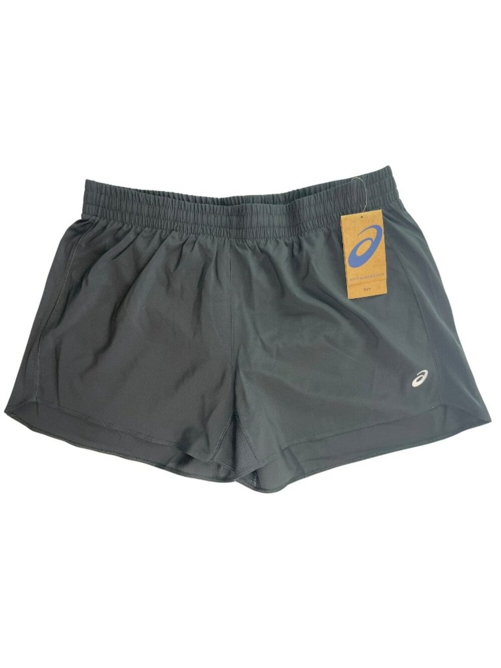 Asics Silver 4-Inch Running Shorts Black Lightweight Athletic Men's Sz Large NWT